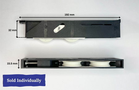 Mammoth/Tomma Sliding Door Rollers - Tandem Roller Assembly (15.5mm Wide)