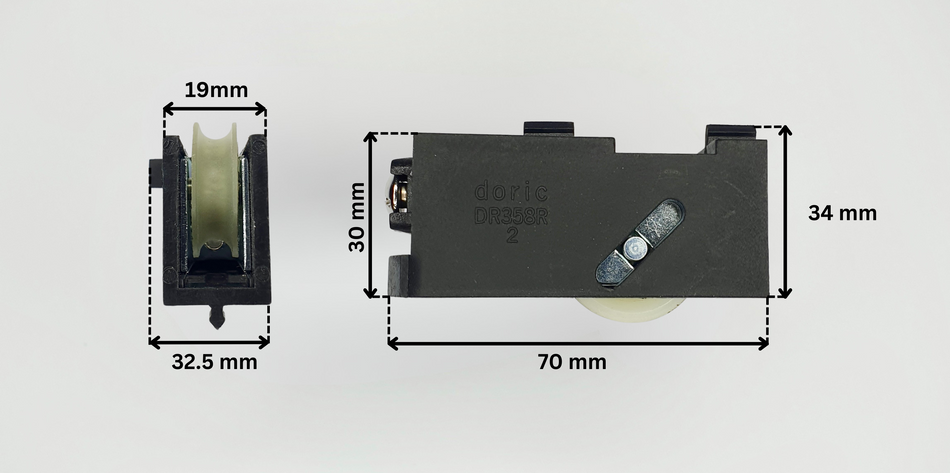 Sliding Door Rollers - suits Stegbar - Same Profile as DR358/DR359 (Left & Right Set)