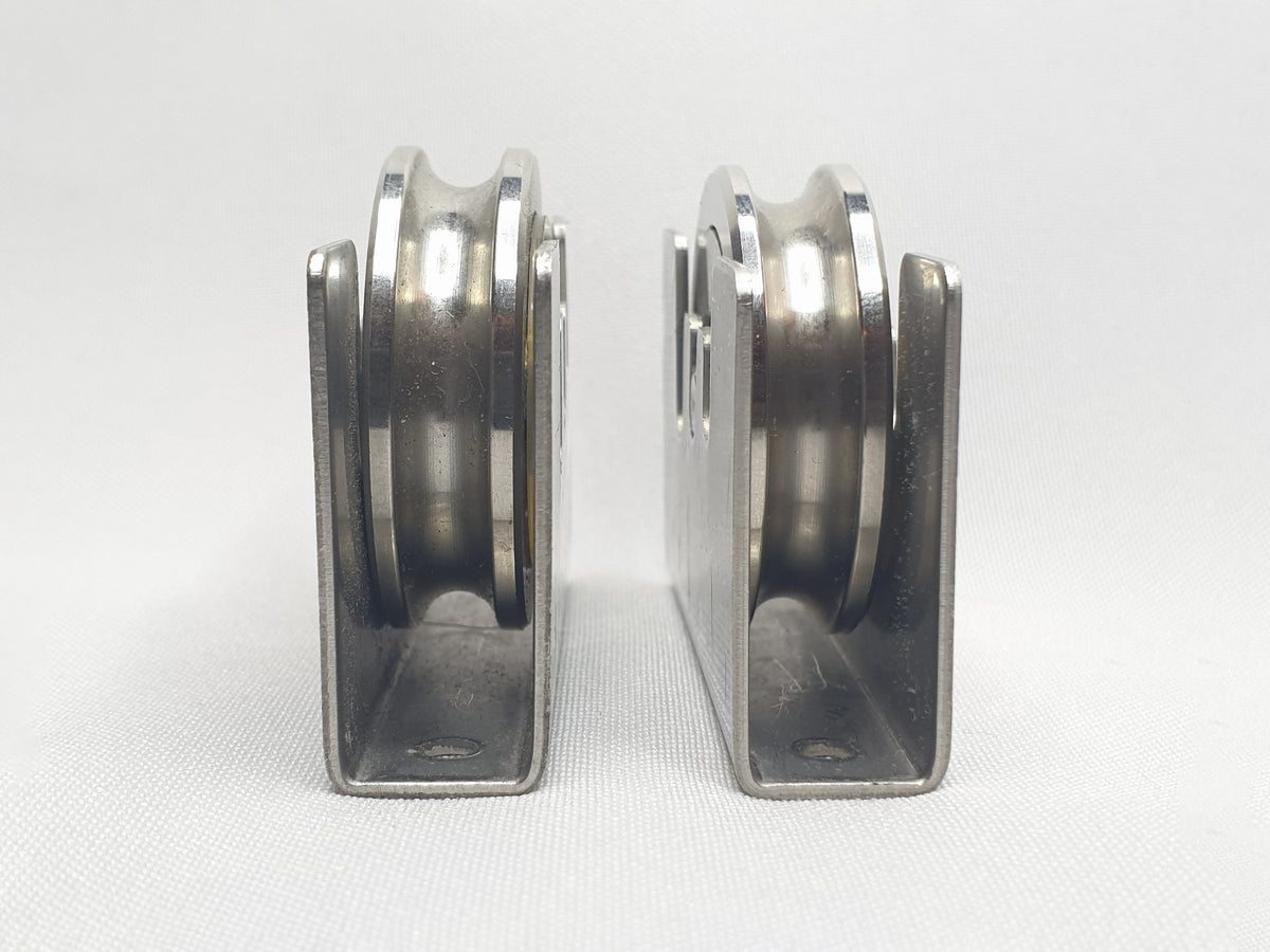 Heavy Duty Commercial Stainless Steel Sliding Door Roller - suit G James - Concave Wheel (100kg)