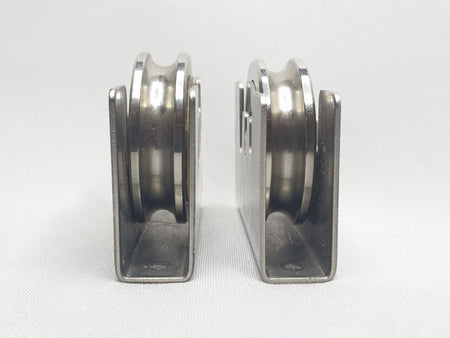 Heavy Duty Commercial Stainless Steel Sliding Door Roller - suit G James - Concave Wheel (100kg)