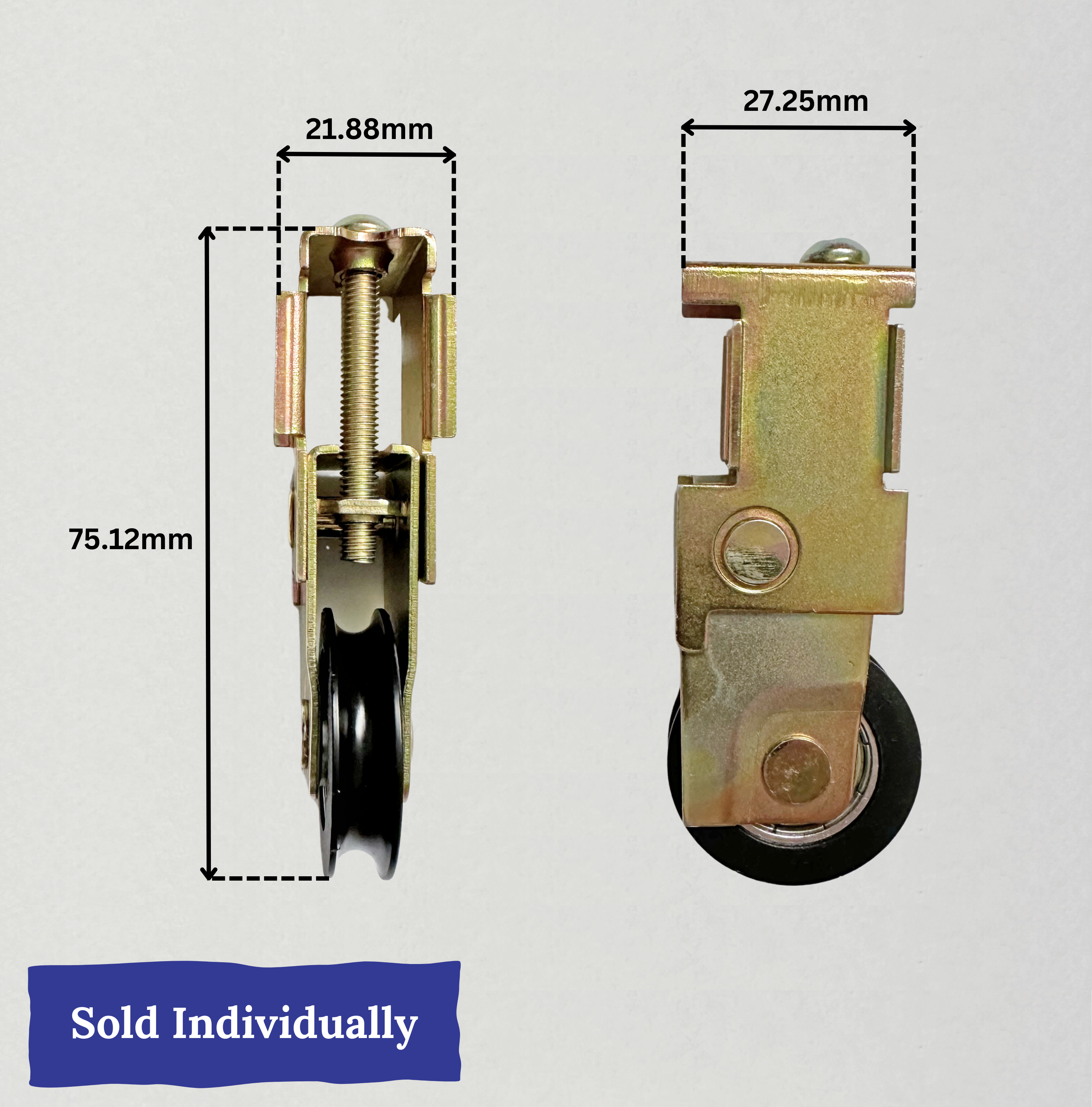 Sliding/Wardrobe Door Rollers - suits Alcan, Olympic, Spacemaster, old Crane, Versalite - Same Profile as DR207/1